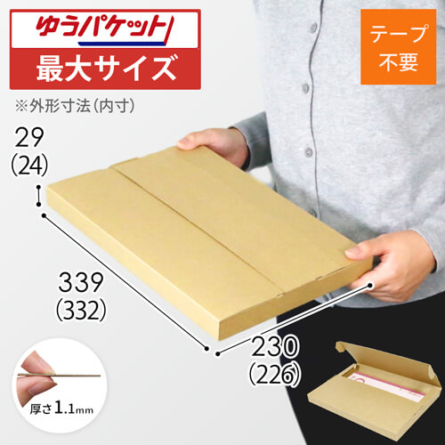 【クリックポスト・ゆうパケット】厚さ3cm・テープレスケース（A4サイズ） width=500