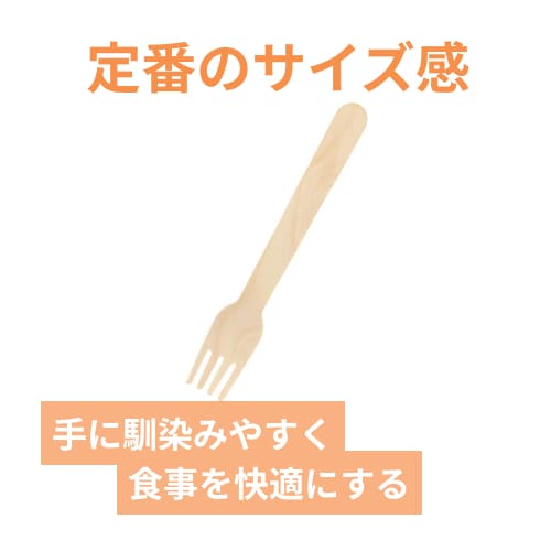 HEIKO 木製フォーク 140mm バラ(個包装なし) 1袋(100本)