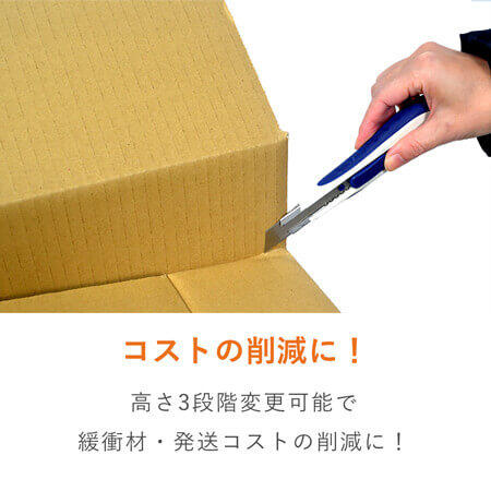 【広告入】宅配120サイズ高さ変更可能ダンボール箱