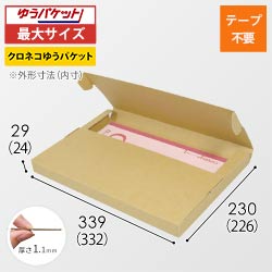 【クロネコゆうパケット・クリックポスト・ゆうパケット】厚さ3cm・テープレスケース（A4サイズ）