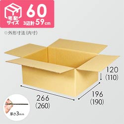 【宅配60サイズ】ワンタッチ組立て ダンボール箱