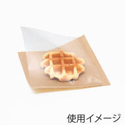 HEIKO 片面透明バーガー袋 15-15 未晒無地 100枚