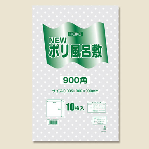 Nポリ風呂敷 900角 透明 水玉
