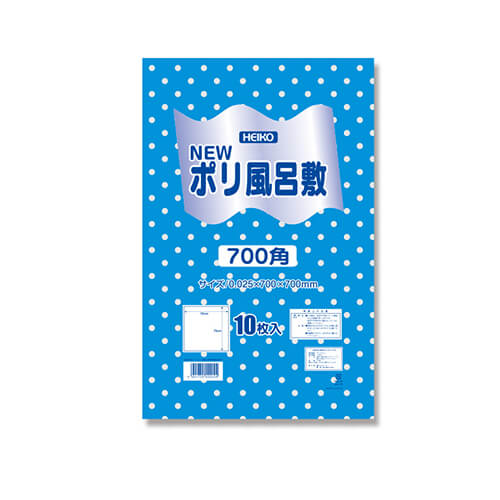 Nポリ風呂敷 700角 ブルー 水玉