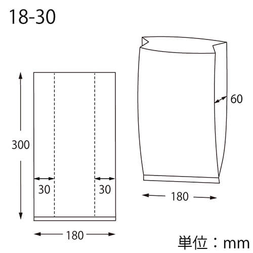 HDマチ付ポリパック袋入 18-30 500枚