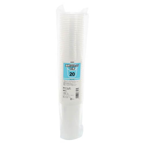 HEIKO 透明PPカップ U底 20オンス 口径95mm 50個