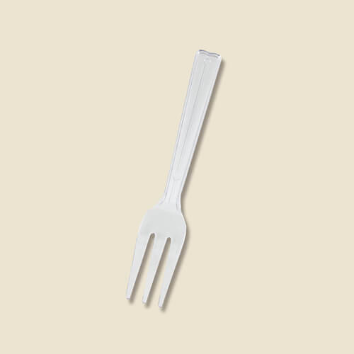 HEIKO プラスチックフォーク 12cm バラ 透明 100本