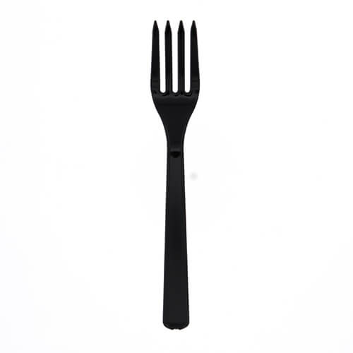 HEIKO プラスチックフォーク 16cm 個包装 黒 100本