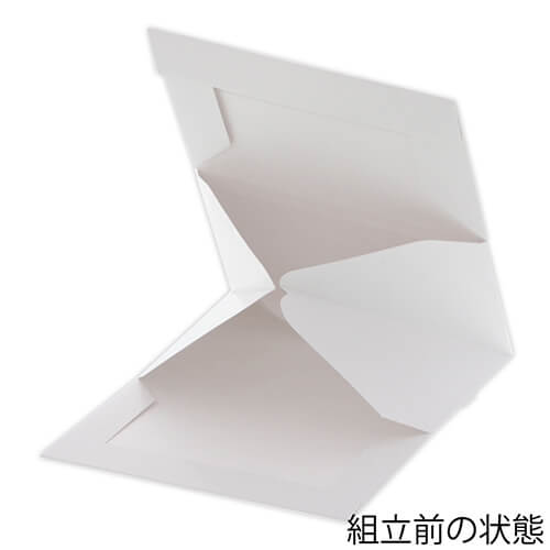 サイドオープンケーキ箱 ２号 白 ポケット付
