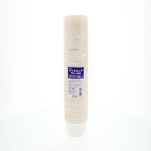 HEIKO 製菓資材 アイスカップ 3.5オンス(150ml) ホワイト 50個