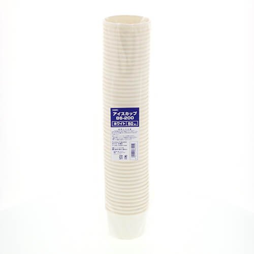 HEIKO 製菓資材 アイスカップ 5オンス(200ml) ホワイト 50個