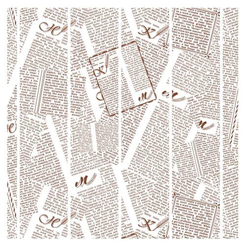 HEIKO ワックスペーパー フェザーイニシャル 白 300×300mm 100枚入