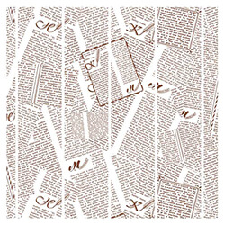 HEIKO ワックスペーパー フェザーイニシャル 白 300×300mm 100枚入
