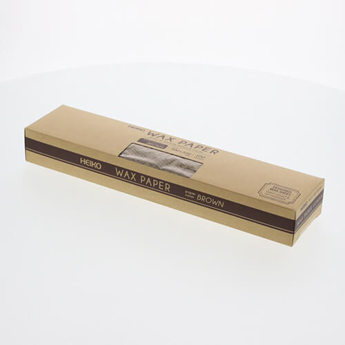 HEIKO ワックスペーパー フェザーイニシャル 茶 300×300mm 100枚