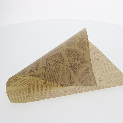 HEIKO ワックスペーパー フェザーイニシャル 茶 300×300mm 100枚