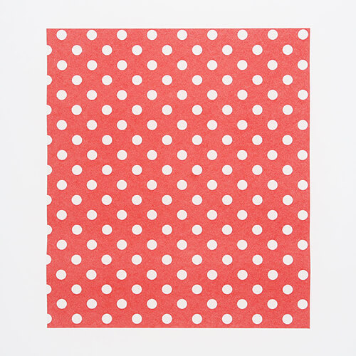 HEIKO ワックスペーパー ドット赤 218×250mm 100枚