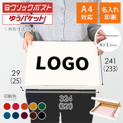 【名入れ印刷】厚さ3cm・N式ケース（白・A4サイズ、クリックポスト・ゆうパケット）