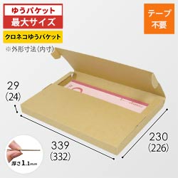 【クロネコゆうパケット・クリックポスト・ゆうパケット】厚さ3cm・テープレスケース(しっかりタイプ)