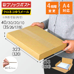 【ゆうパケット・定形外郵便】厚さ1?4cm変更可・ヤッコ型ケース(しっかりタイプ)