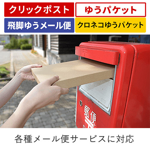 【クロネコゆうパケット・クリックポスト・ゆうパケット】厚さ3cm・デザイン入テープレスケース(しっかりタイプ)