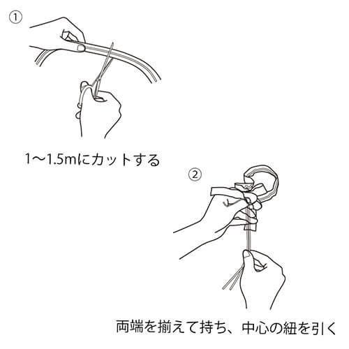 ワンタッチフラワーリボン ２４×２０ ボタン