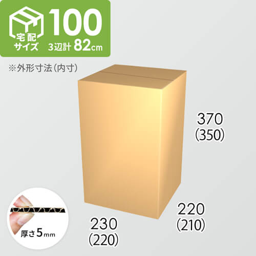 【宅配100サイズ】ダンボール箱(220×210×350) 5mm A/F K5×K5