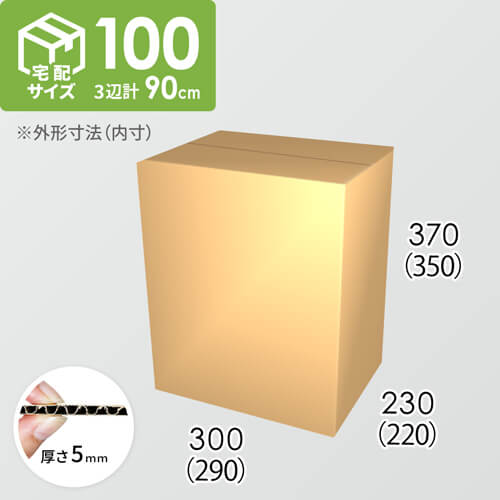 【宅配100サイズ】ダンボール箱(290×220×350) 5mm A/F K5×K5