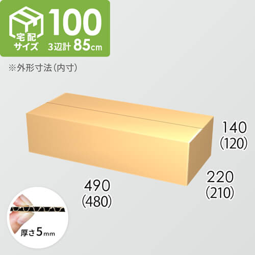 【宅配100サイズ】ダンボール箱(480×210×120) 5mm A/F K5×K5