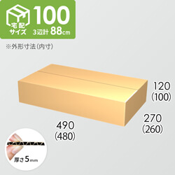 【宅配100サイズ】ダンボール箱(480×260×100) 5mm A/F K5×K5