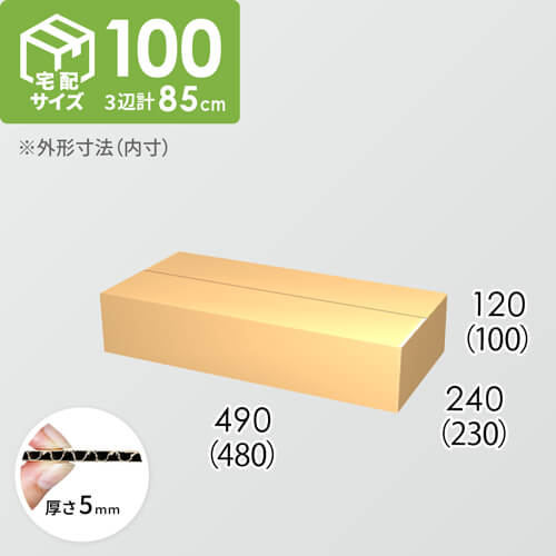 【宅配100サイズ】ダンボール箱(480×230×100) 5mm A/F K5×K5