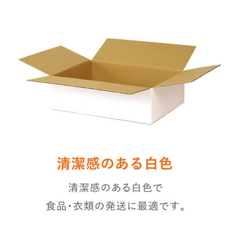 【宅配100サイズ】 ダンボール箱（白・薄型）厚手ニット・セーター用