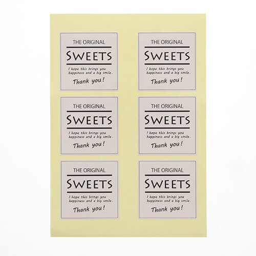 ギフトシール Ｓｗｅｅｔｓ スクエアホワイト ９０片