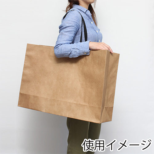 ファッションバッグ（茶・アクリル紐・幅600×マチ180×高さ420mm）