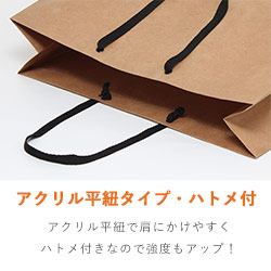 ファッションバッグ（茶・アクリル紐・幅600×マチ180×高さ420mm）