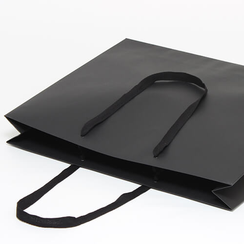 ファッションバッグ（黒・アクリル紐・幅520×マチ100×高さ420mm）