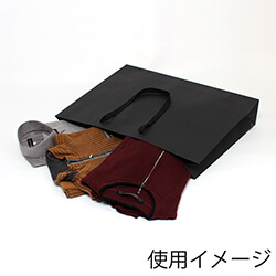 ファッションバッグ（黒・アクリル紐・幅600×マチ100×高さ420mm）