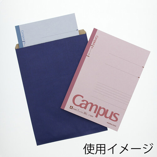 紙平袋（筋入り・ネイビー・幅215×高290mm)