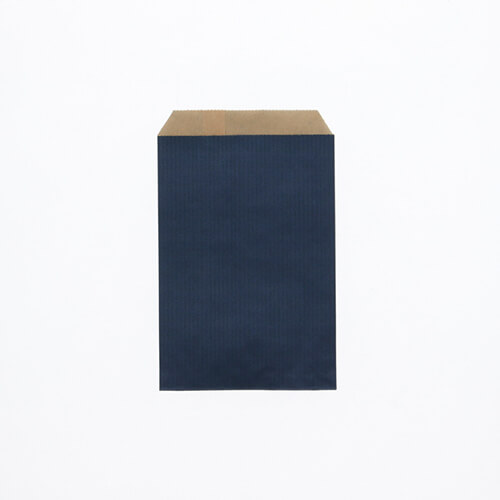 紙平袋（筋入り・紺・幅105×高150mm)