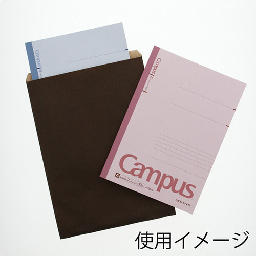 紙平袋（筋入り・ブラウン・幅215×高290mm)
