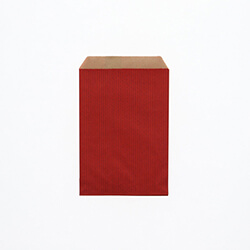 紙平袋（筋入り・赤・幅105×高150mm)