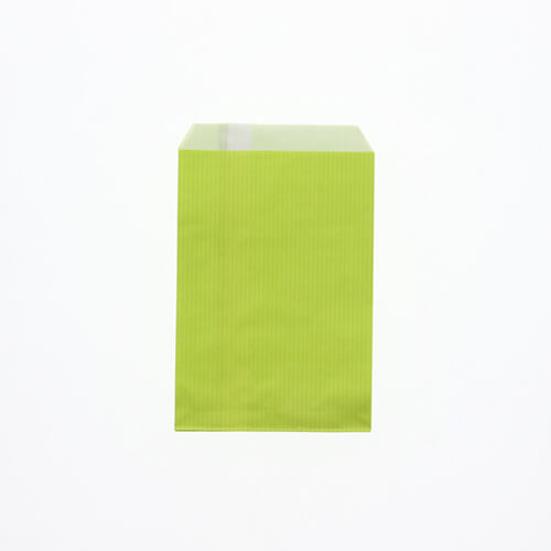 紙平袋（筋入り・ライトグリーン・幅105×高150mm)