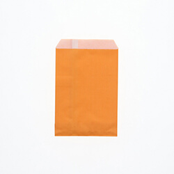 紙平袋（筋入り・オレンジ・幅105×高150mm)