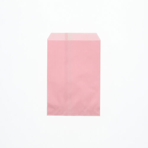 紙平袋（筋入り・ピンク・幅105×高150mm)