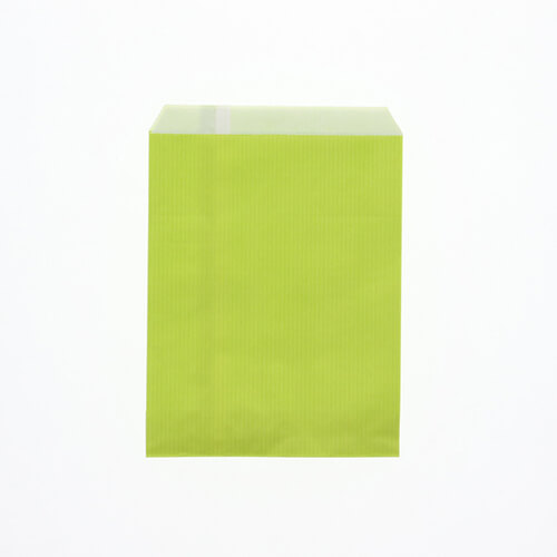 紙平袋（筋入り・ライトグリーン・幅140×高180mm)