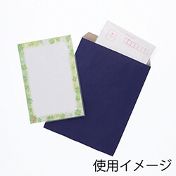 紙平袋（筋入り・ネイビー・幅140×高180mm)