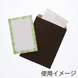 紙平袋（筋入り・ブラウン・幅140×高180mm)
