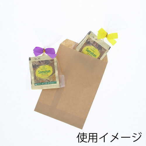 紙平袋（茶・幅105×高150mm)
