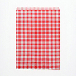 紙平袋（筋入り・赤色・幅215×高290mm)
