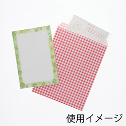 紙平袋（ギンガムミニ・赤・幅140×高180mm)