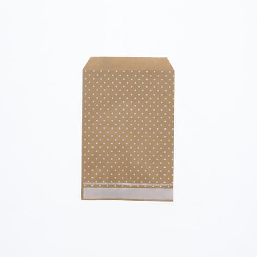 紙平袋（ドット・白・幅105×高150mm)